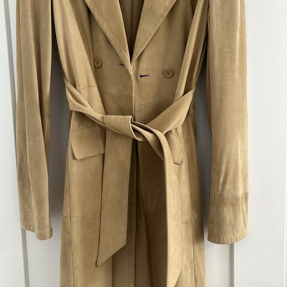VINTAGE VALENTINO SUEDE TRENCH COAT - Picture 10 of 10